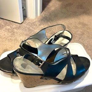 Women’s Black wedge sandals